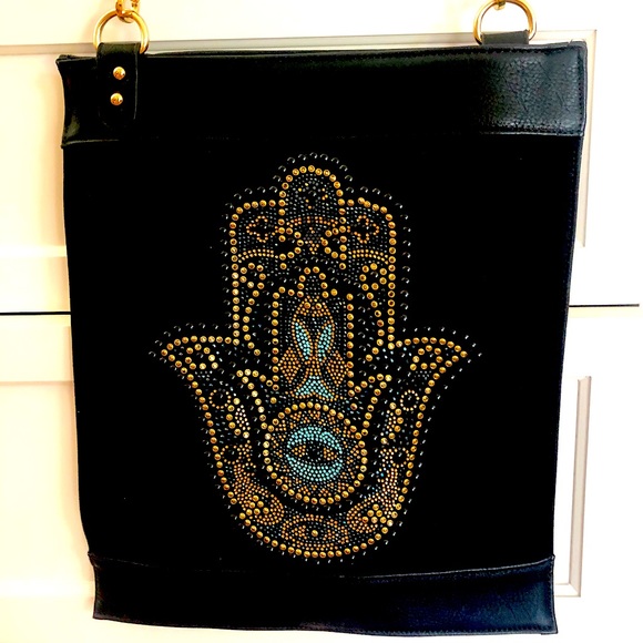 Handbags - Beautiful Handbag with Crystal Hand.
